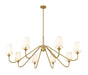 Chandelier Z-Lite 7509-8-60MGLD Modern Gold Gianna 8 Light Chandelier Z-Lite