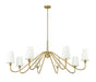 Chandelier Z-Lite 7509-8-60MGLD Modern Gold Gianna 8 Light Chandelier Z-Lite