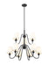Chandelier Z-Lite 7509-9-32MB Matte Black Gianna 9 Light Chandelier Z-Lite