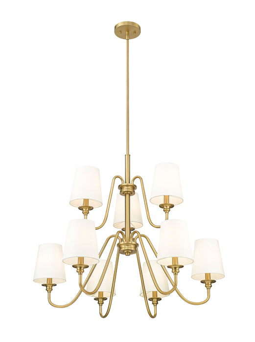 Chandelier Z-Lite 7509-9-32MGLD Modern Gold Gianna 9 Light Chandelier Z-Lite