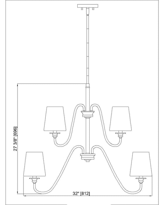Chandelier Z-Lite 7509-9-32MGLD Modern Gold Gianna 9 Light Chandelier Z-Lite