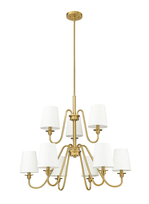 Chandelier Z-Lite 7509-9-32MGLD Modern Gold Gianna 9 Light Chandelier Z-Lite