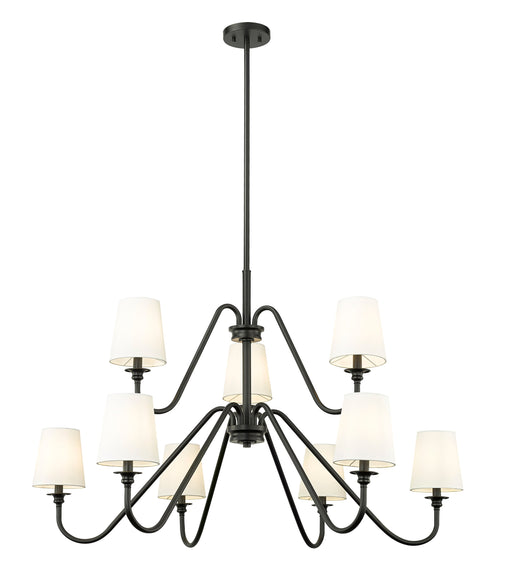 Chandelier Z-Lite 7509-9-46MB Matte Black Gianna 9 Light Chandelier Z-Lite