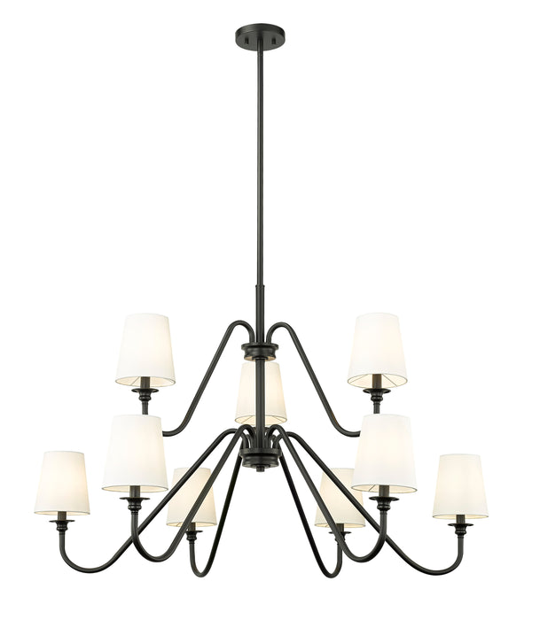 Chandelier Z-Lite 7509-9-46MB Matte Black Gianna 9 Light Chandelier Z-Lite