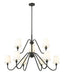 Chandelier Z-Lite 7509-9-46MB Matte Black Gianna 9 Light Chandelier Z-Lite
