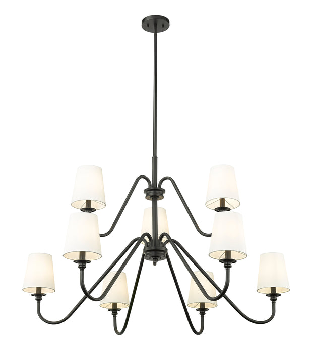Chandelier Z-Lite 7509-9-46MB Matte Black Gianna 9 Light Chandelier Z-Lite