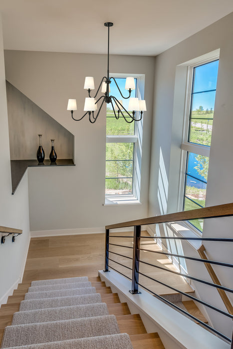 Chandelier Z-Lite 7509-9-46MB Matte Black Gianna 9 Light Chandelier Z-Lite