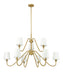 Chandelier Z-Lite 7509-9-46MGLD Modern Gold Gianna 9 Light Chandelier Z-Lite