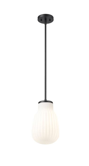 Pendant Z-Lite 7511P8-MB Matte Black Newbury 1 Light Pendant Z-Lite
