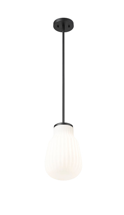 Pendant Z-Lite 7511P8-MB Matte Black Newbury 1 Light Pendant Z-Lite