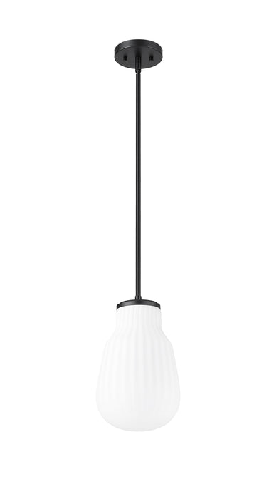 Pendant Z-Lite 7511P8-MB Matte Black Newbury 1 Light Pendant Z-Lite