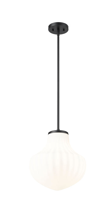 Pendant Z-Lite 7512P13-MB Matte Black Newbury 1 Light Pendant Z-Lite