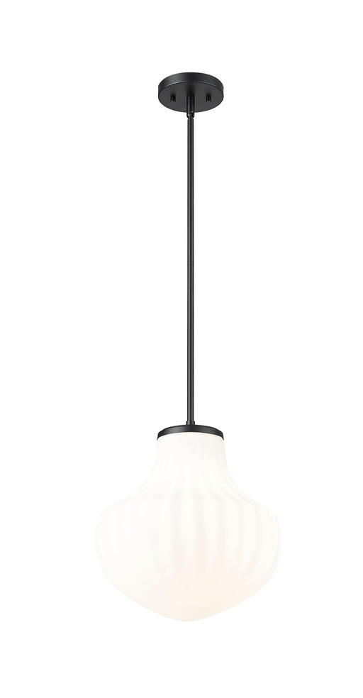 Pendant Z-Lite 7512P13-MB Matte Black Newbury 1 Light Pendant Z-Lite