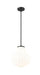 Pendant Z-Lite 7512P13-MB Matte Black Newbury 1 Light Pendant Z-Lite