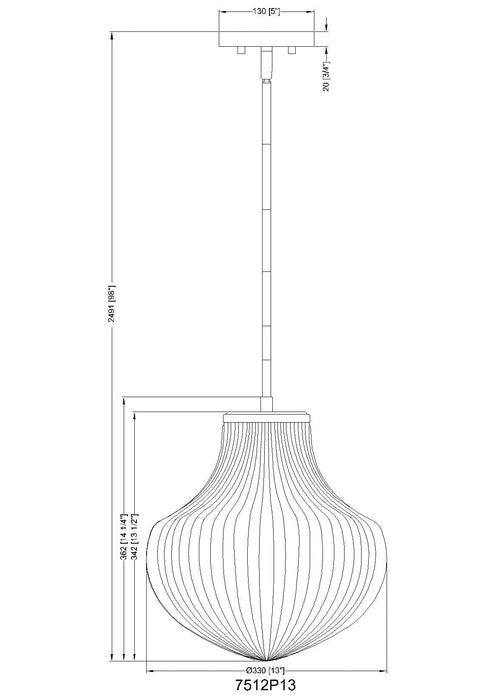 Pendant Z-Lite 7512P13-MB Matte Black Newbury 1 Light Pendant Z-Lite