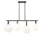 Linear Chandelier Z-Lite 7513-4L-MB Matte Black Newbury 4 Light Pendant Z-Lite
