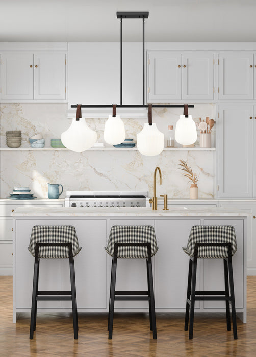 Linear Chandelier Z-Lite 7513-4L-MB Matte Black Newbury 4 Light Pendant Z-Lite