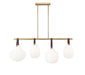 Linear Chandelier Z-Lite 7513-4L-MGLD Modern Gold Newbury 4 Light Pendant Z-Lite