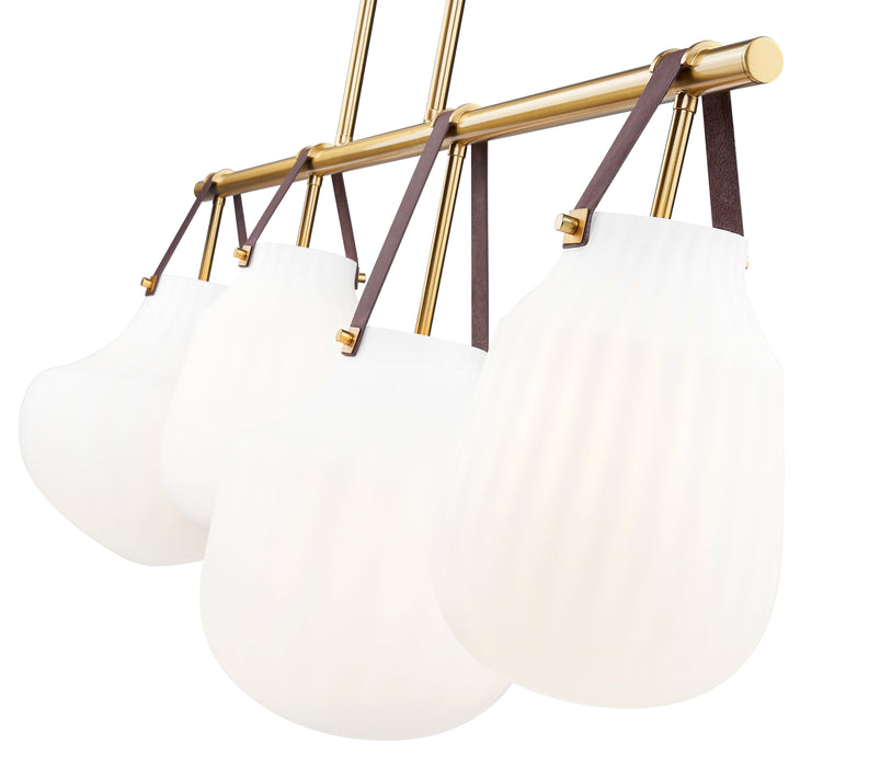 Linear Chandelier Z-Lite 7513-4L-MGLD Modern Gold Newbury 4 Light Pendant Z-Lite