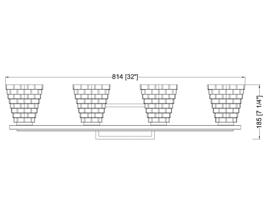 Vanity Z-Lite 7514-4V-MB Matte Black Annalise 4 Light Vanity Z-Lite