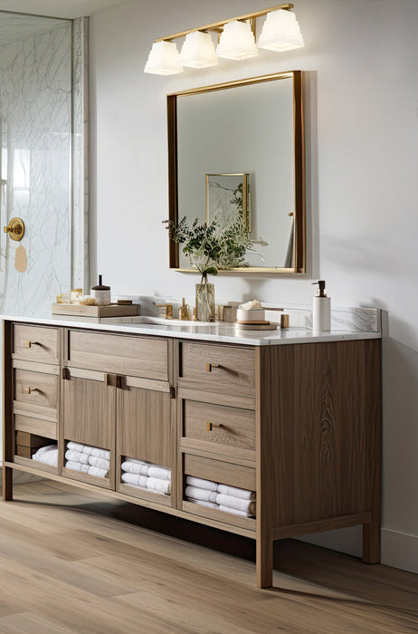 Vanity Z-Lite 7514-4V-MGLD Modern Gold Annalise 4 Light Vanity Z-Lite