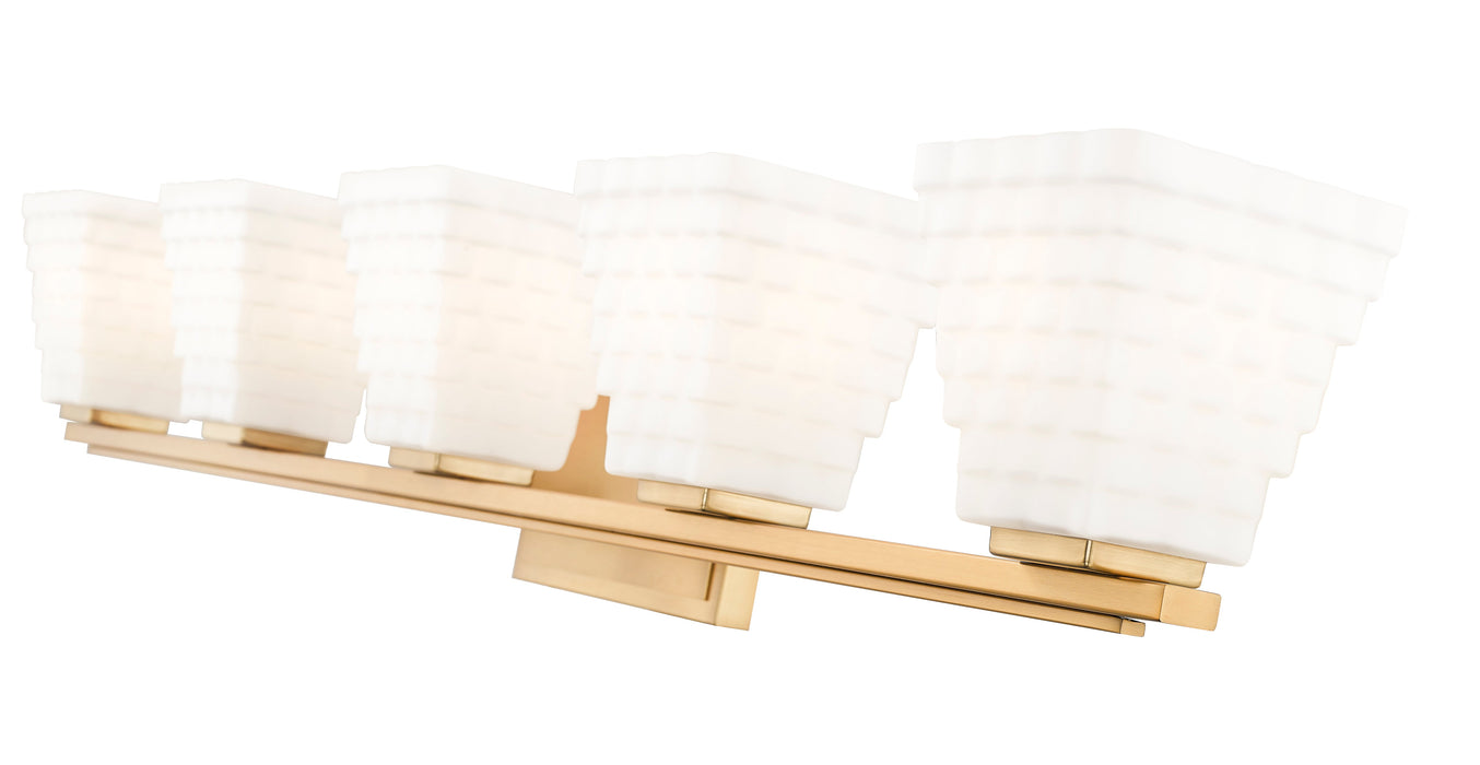 Vanity Z-Lite 7514-5V-MGLD Modern Gold Annalise 5 Light Vanity Z-Lite