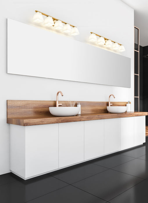 Vanity Z-Lite 7514-5V-MGLD Modern Gold Annalise 5 Light Vanity Z-Lite