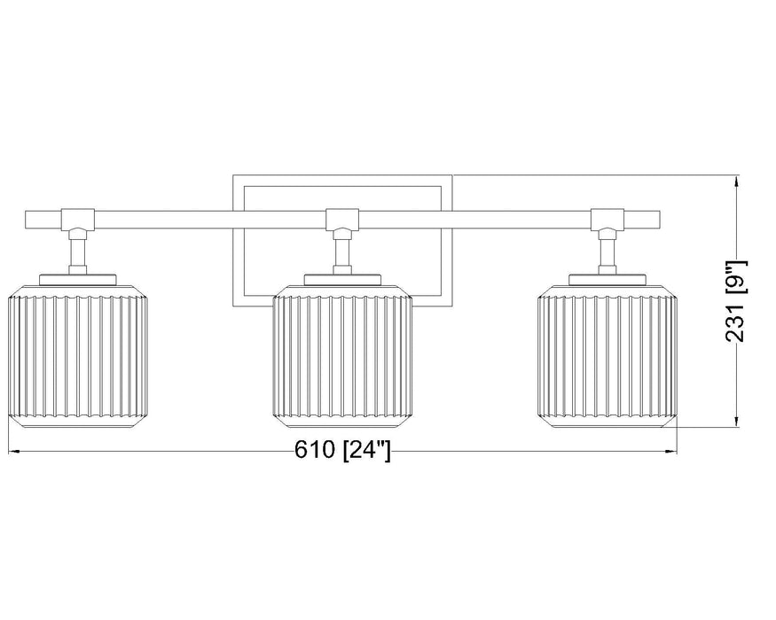 Vanity Z-Lite 7515-3V-MB Matte Black Landon 3 Light Vanity Z-Lite