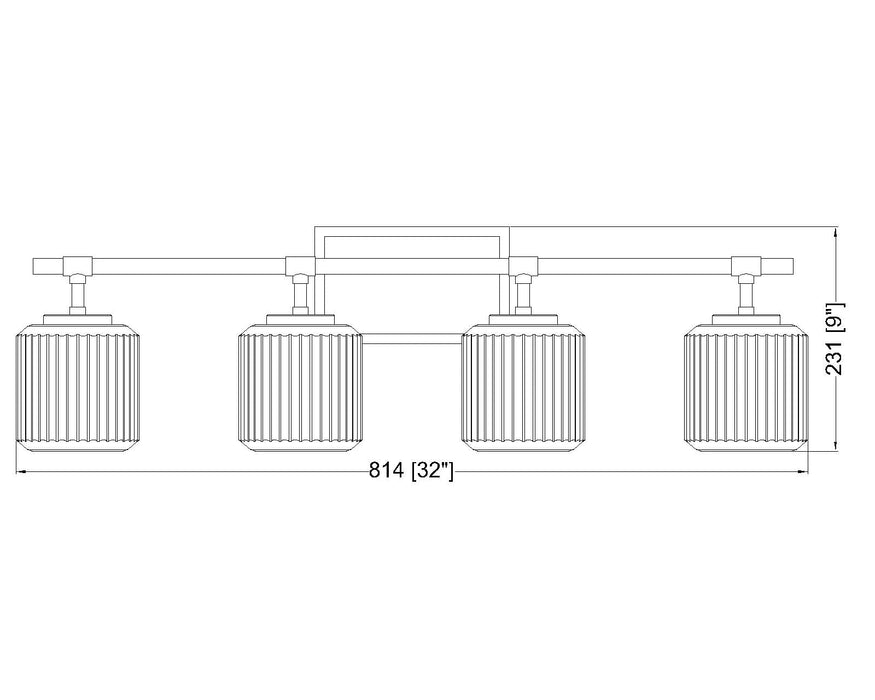 Vanity Z-Lite 7515-4V-CH Chrome Landon 4 Light Vanity Z-Lite