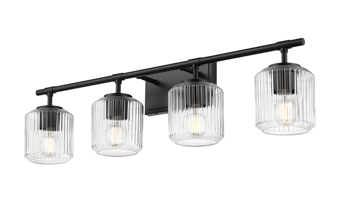 Vanity Z-Lite 7515-4V-MB Matte Black Landon 4 Light Vanity Z-Lite