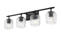 Vanity Z-Lite 7515-4V-MB Matte Black Landon 4 Light Vanity Z-Lite