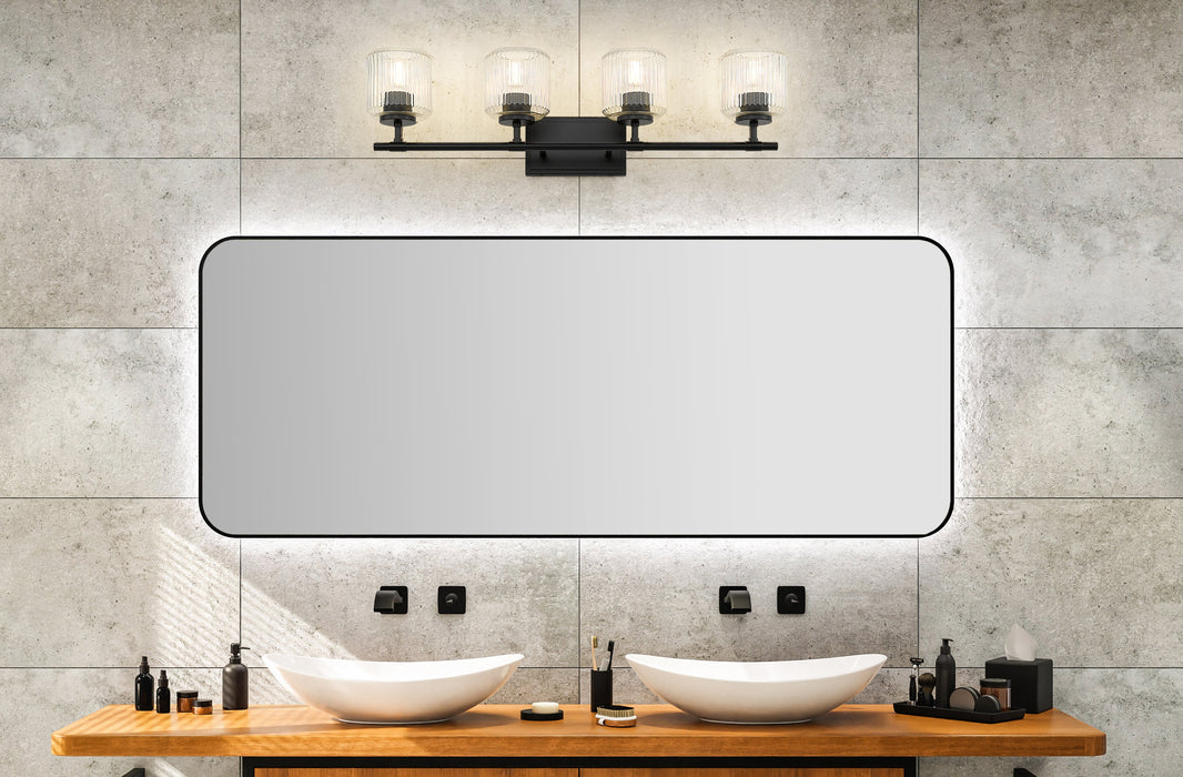 Vanity Z-Lite 7515-4V-MB Matte Black Landon 4 Light Vanity Z-Lite