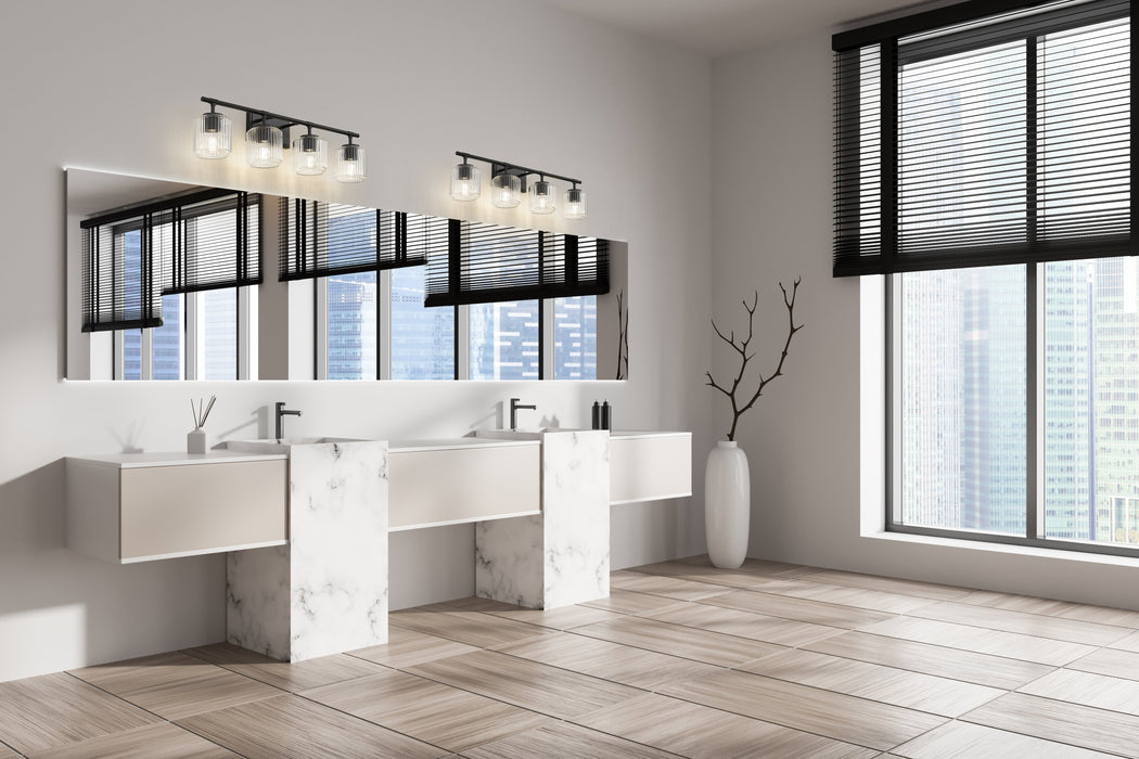 Vanity Z-Lite 7515-4V-MB Matte Black Landon 4 Light Vanity Z-Lite