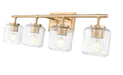 Vanity Z-Lite 7515-4V-MGLD Modern Gold Landon 4 Light Vanity Z-Lite