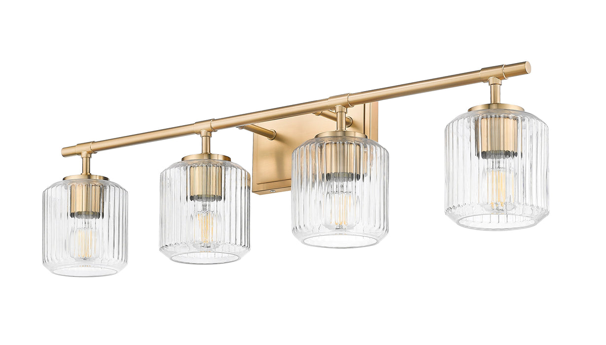 Vanity Z-Lite 7515-4V-MGLD Modern Gold Landon 4 Light Vanity Z-Lite