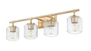 Vanity Z-Lite 7515-4V-MGLD Modern Gold Landon 4 Light Vanity Z-Lite
