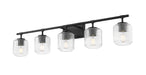 Vanity Z-Lite 7515-5V-MB Matte Black Landon 5 Light Vanity Z-Lite