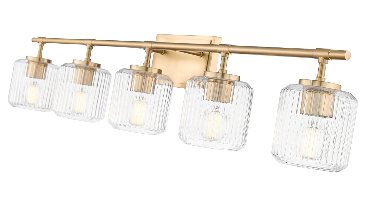 Vanity Z-Lite 7515-5V-MGLD Modern Gold Landon 5 Light Vanity Z-Lite