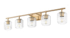 Vanity Z-Lite 7515-5V-MGLD Modern Gold Landon 5 Light Vanity Z-Lite