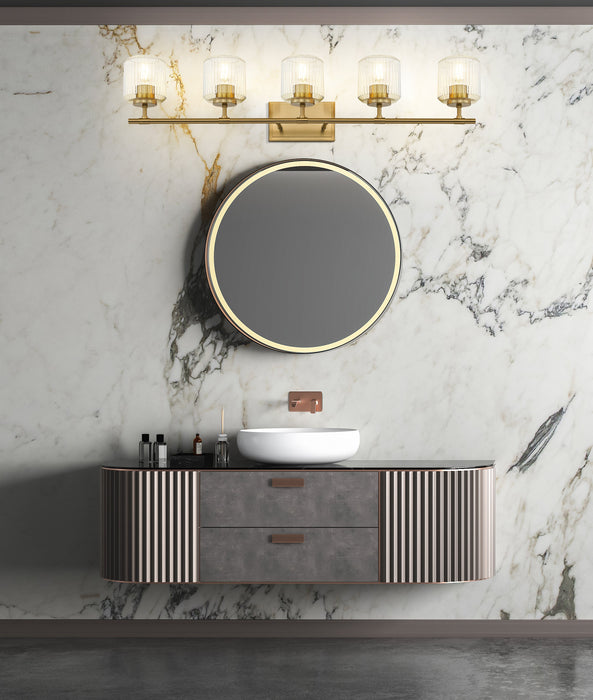 Vanity Z-Lite 7515-5V-MGLD Modern Gold Landon 5 Light Vanity Z-Lite