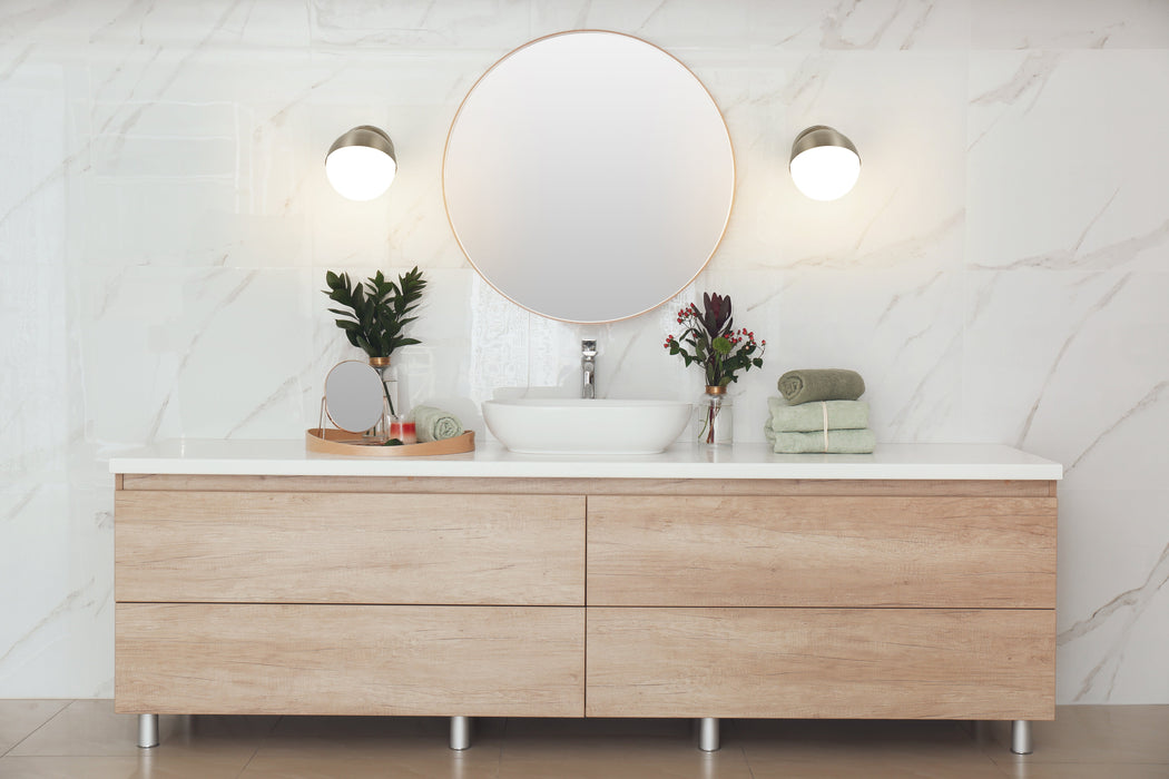 Wall Sconce Z-Lite 7517-1S-BN Brushed Nickel Realm Sphere 1 Light Wall Sconce Z-Lite