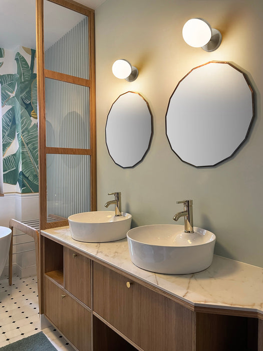 Wall Sconce Z-Lite 7517-1S-BN Brushed Nickel Realm Sphere 1 Light Wall Sconce Z-Lite