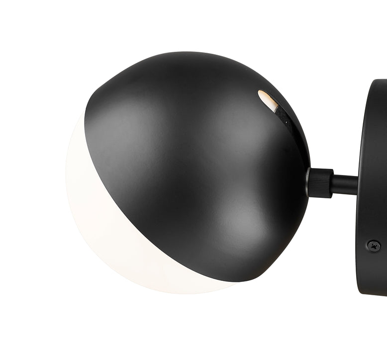 Wall Sconce Z-Lite 7517-1S-MB Matte Black Realm Sphere 1 Light Wall Sconce Z-Lite