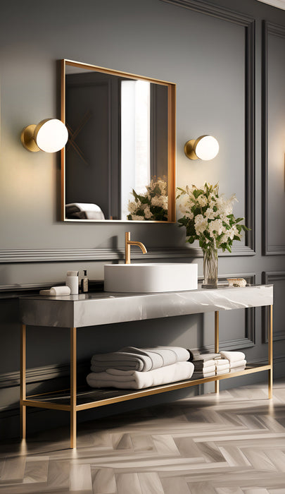 Wall Sconce Z-Lite 7517-1S-MGLD Modern Gold Realm Sphere 1 Light Wall Sconce Z-Lite