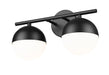 Vanity Z-Lite 7517-2V-MB Matte Black Realm Sphere 2 Light Vanity Z-Lite