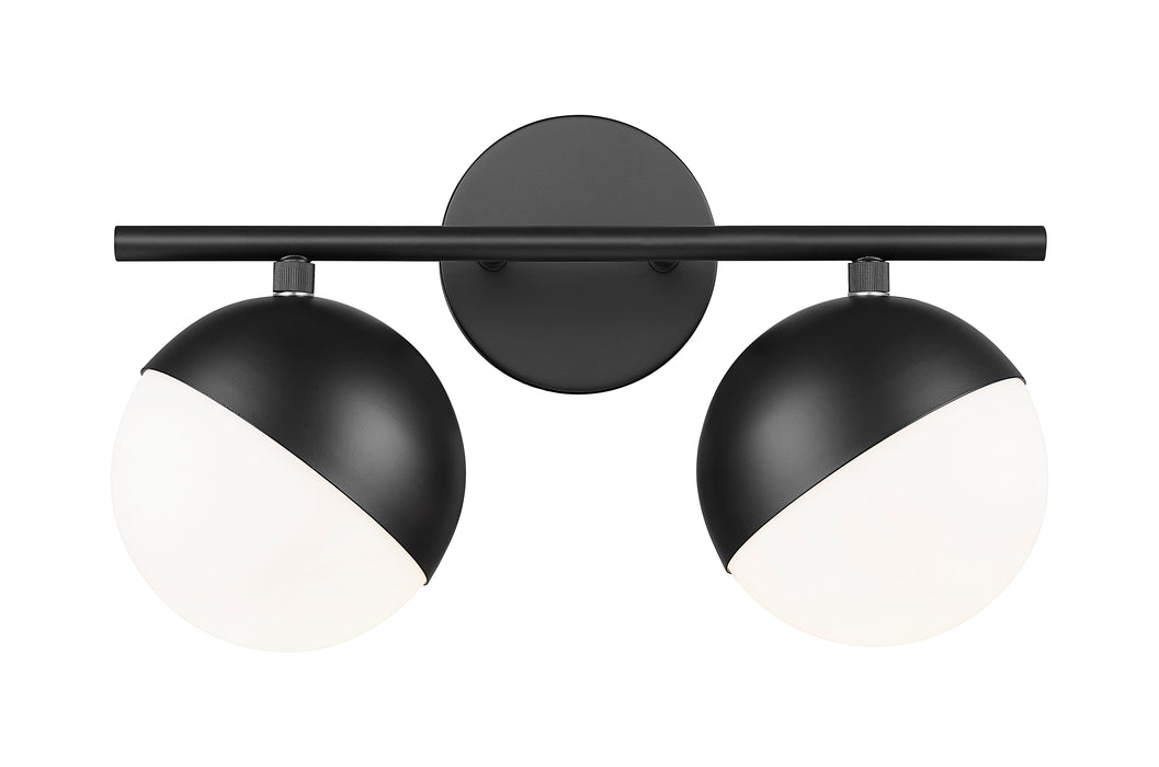 Vanity Z-Lite 7517-2V-MB Matte Black Realm Sphere 2 Light Vanity Z-Lite