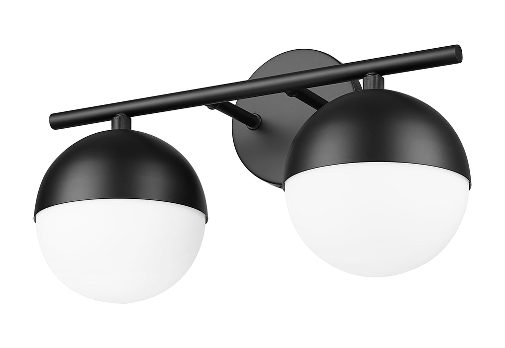 Vanity Z-Lite 7517-2V-MB Matte Black Realm Sphere 2 Light Vanity Z-Lite