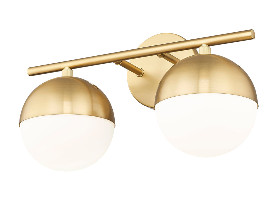 Vanity Z-Lite 7517-2V-MGLD Modern Gold Realm Sphere 2 Light Vanity Z-Lite