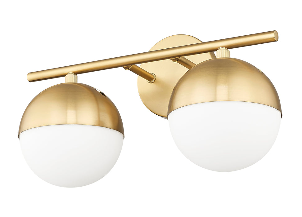 Vanity Z-Lite 7517-2V-MGLD Modern Gold Realm Sphere 2 Light Vanity Z-Lite