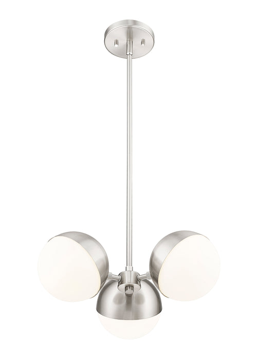 Chandelier Z-Lite 7517-3BN Brushed Nickel Realm Sphere 3 Light Chandelier Z-Lite